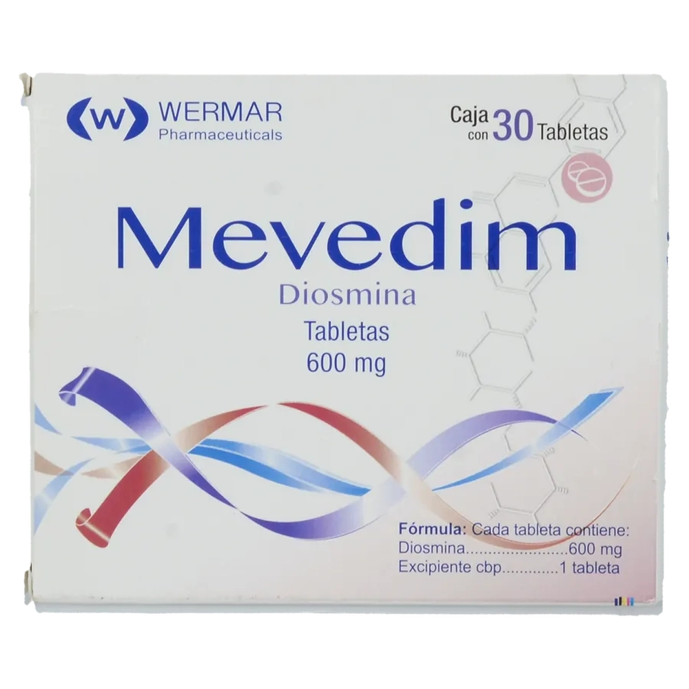 DIOSMINA 600MG. 30 TAB. MEVEDIM