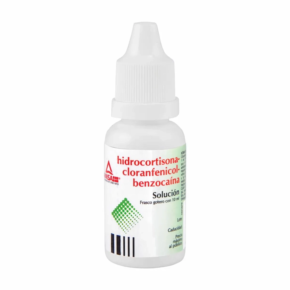 HIDROCORTISONA/CLORAMFENICOL/BENZOCAINA SALUCOM