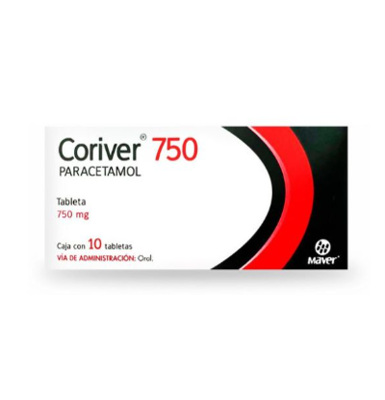 PARACETAMOL 750MG. 10TAB. CORIVER