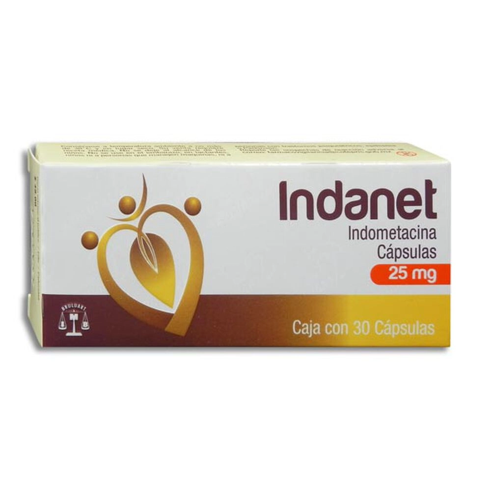 INDOMETACINA 25MG. 30CAPS. INDANET