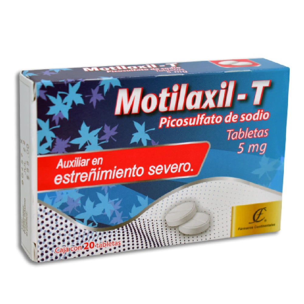 PICOSULFATO DE SODIO 5MG. 20TAB. MOTILAXIL T