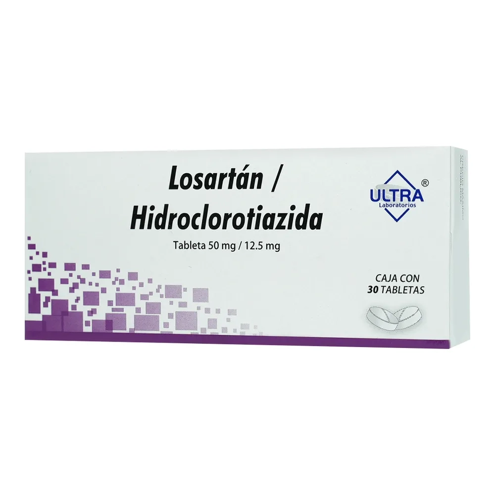 LOSARTAN/HIDROCLOROTIAZIDA 50/12.5 ULTRA