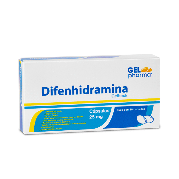 DIFENHIDRAMINA 25MG. 30CAPS GEL PHARMA