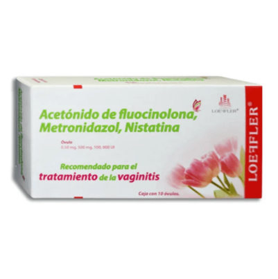 METRONIDAZOL/FLUOCIONOLONA/NISTATINA 10 OVULOS
