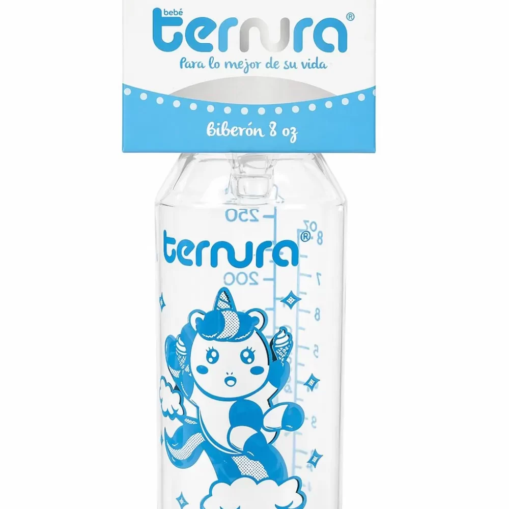 BIBERON TERNURA FLUJO MEDIO 80Z AZUL