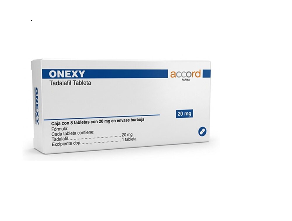TADALAFIL 20 MG 8 TABLETAS ONEXY
