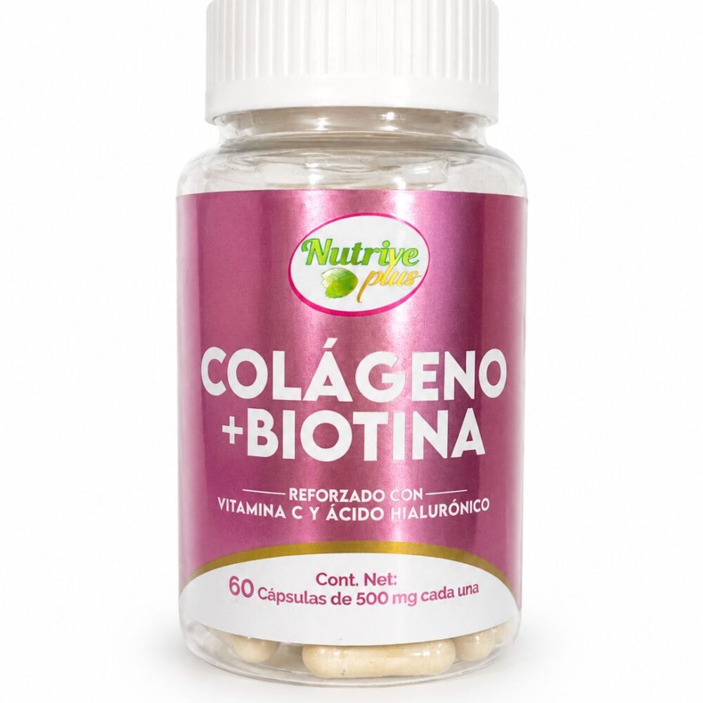 COLAGENO + BIOTINA 500MG 90 CAPS NUTRIVE PLUS