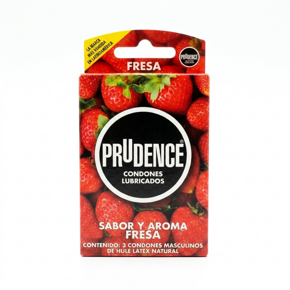 PRESERVATIVO PRUDENCE 3 PZAS FRESA