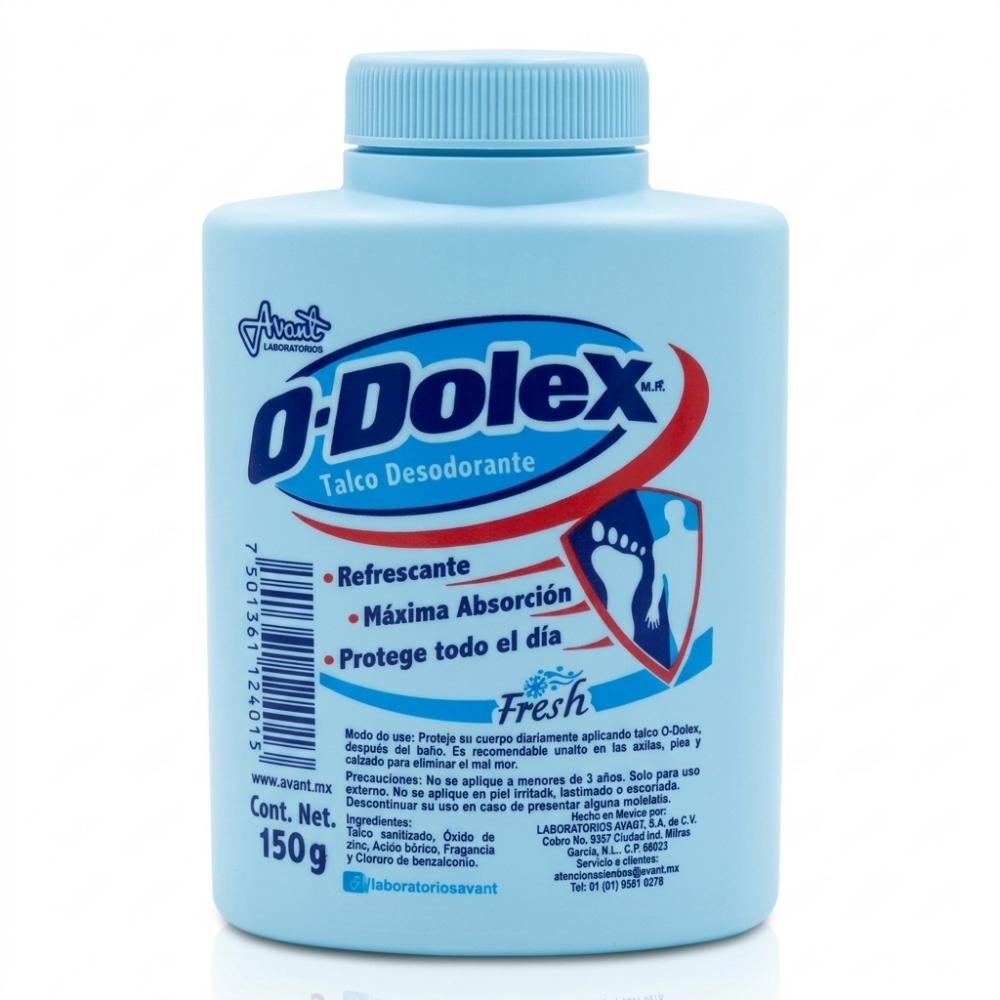 TALCO ODOLEX AZUL 150G.