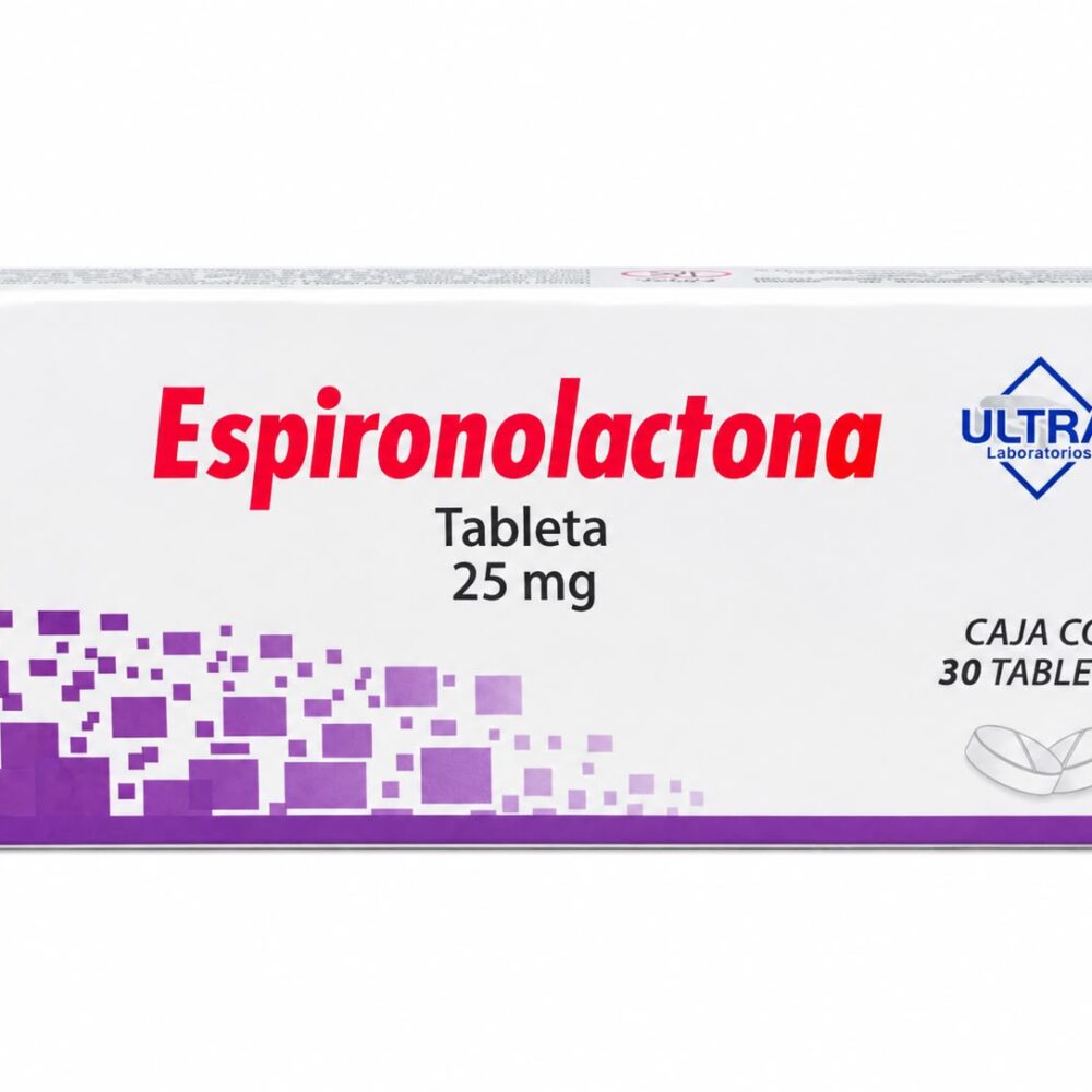 ESPIRONOLACTONA 25 MG. 30 TABLETAS